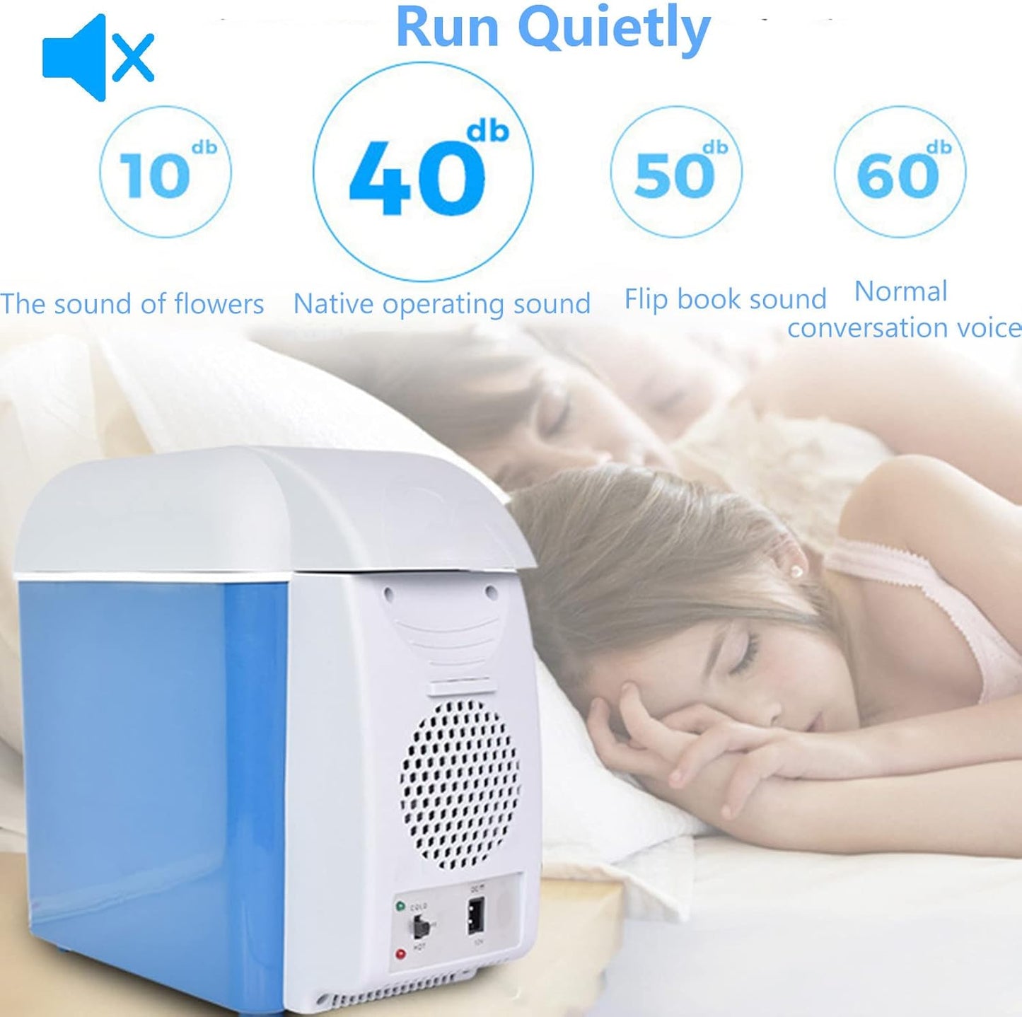 Portable Mini Fridge Cooler and Warmer (ثلاجة صغيرة محمولة للتبريد والتسخين)