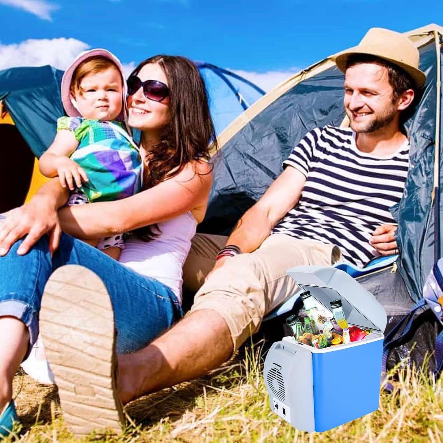 Portable Mini Fridge Cooler and Warmer (ثلاجة صغيرة محمولة للتبريد والتسخين)