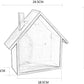 Cabilock Wooden House-Shaped Wall Storage Shelf Display Box