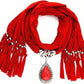 Women Scarf with Necklace Jewellery