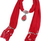Women Scarf with Necklace Jewellery