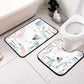 Dancing Flamingo Toilet Mat Set